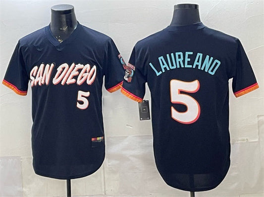 San Diego Padres #5 Ramon Laureano Obsidian 2026 City Connect Stadium Stitched Baseball Jersey - Main View