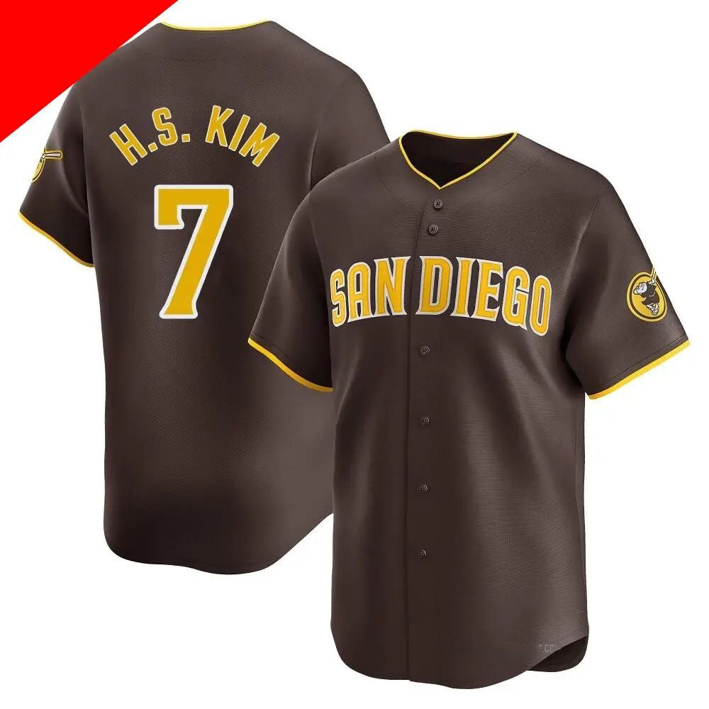 San Diego Padres #7 Ha-Seong Kim Brown Cool Base Stitched Baseball Jersey - Main View