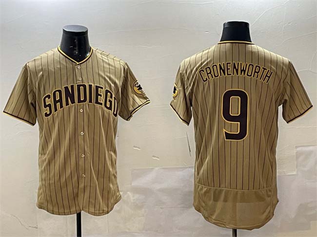 San Diego Padres #9 Jake Cronenworth Brown Flex Base Stitched Baseball Jersey - Main View