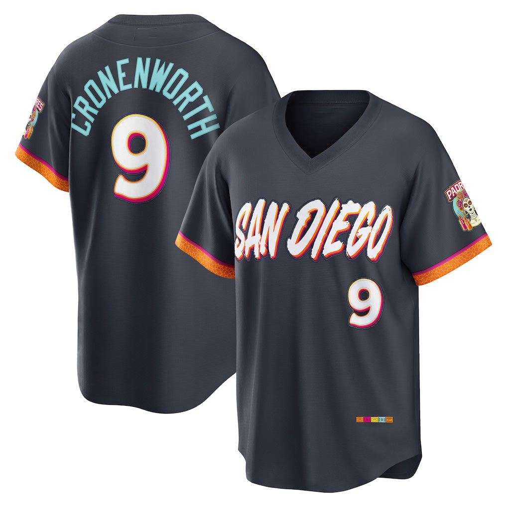 San Diego Padres #9 Jake Cronenworth Obsidian 2026 City Connect Stadium Stitched Baseball Jersey - Main View