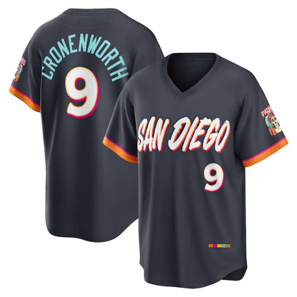 San Diego Padres #9 Jake Cronenworth Obsidian 2026 City Connect Stadium Stitched Baseball Jersey - Main View