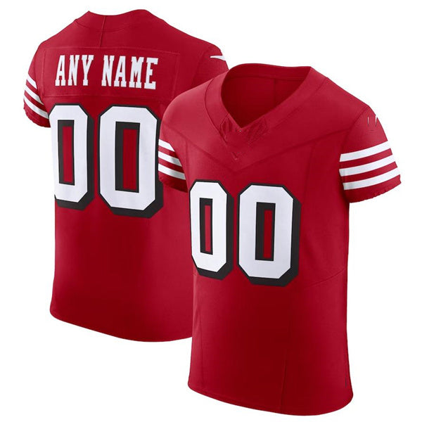 Custom SF.49ers Red Scarlet Vapor F.U.S.E. Elite  Jersey Stitched American Football Jerseys - Main View
