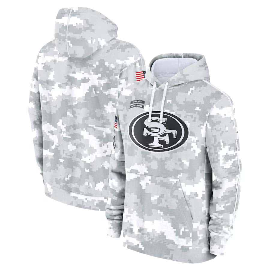 SF.49ers 2024 Salute To Service Club Pullover Hoodie Cheap sale Birthday and Christmas gifts Stitched American Football Jerseys - Main View