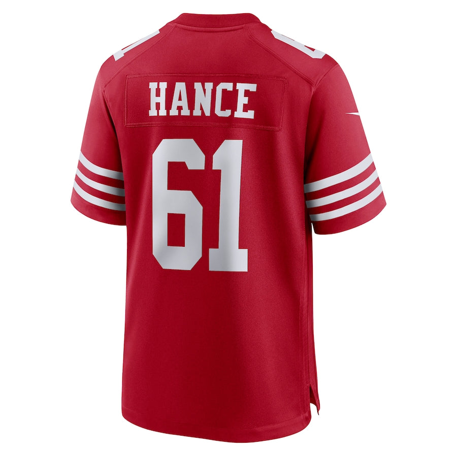 SF.49ers #61 Blake Hance Scarlet Game Player Jersey Stitched American Football Jerseys - Main View