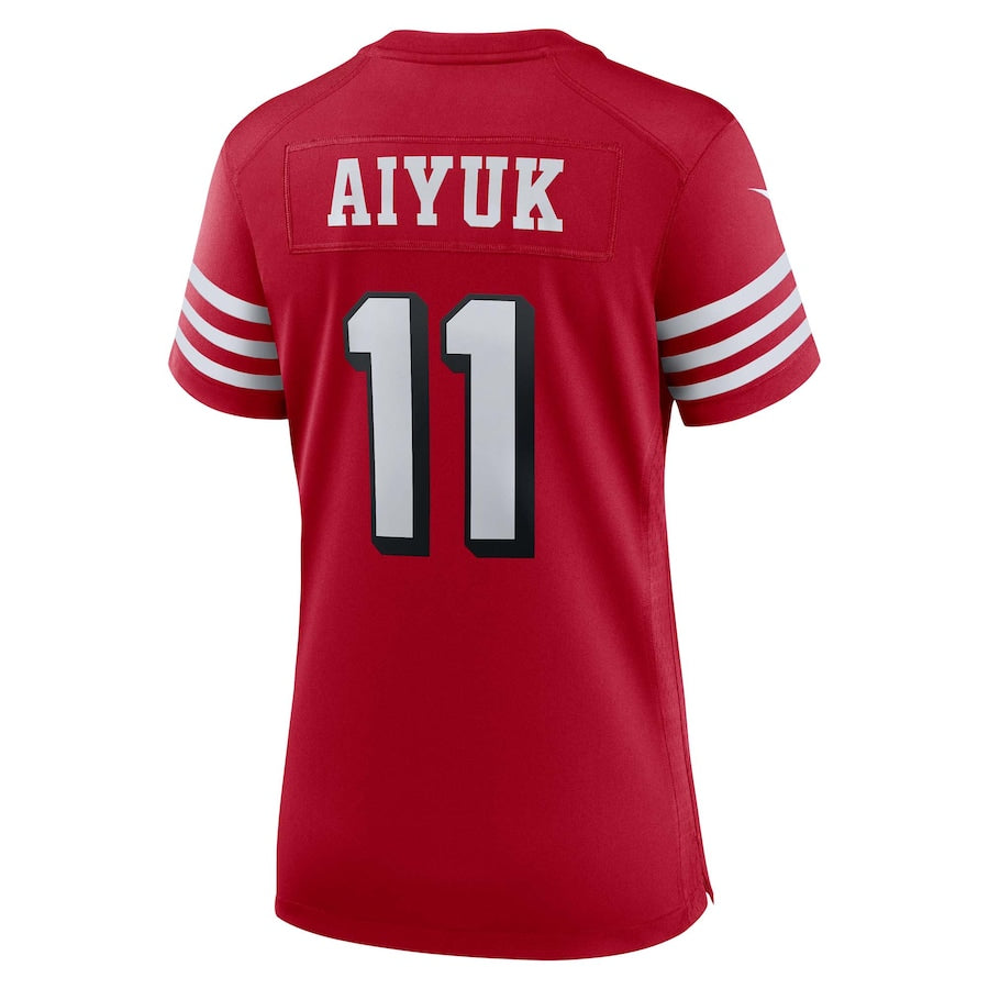 SF.49ers #11 Brandon Aiyuk Scarlet Alternate Game Jersey Stitched American Football Jerseys - Main View
