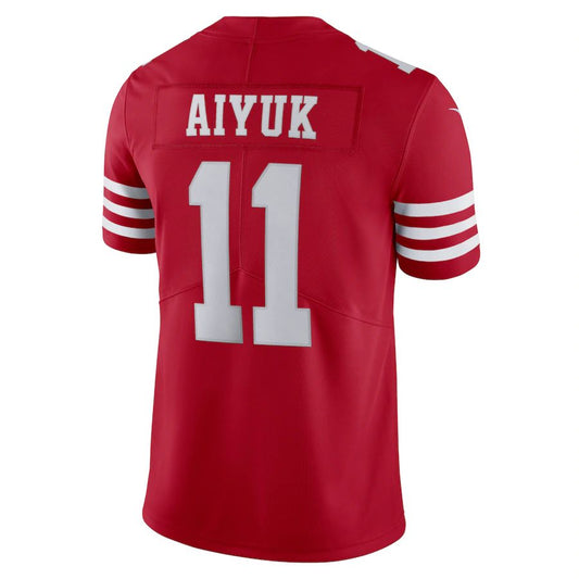 SF.49ers #11 Brandon Aiyuk Scarlet Vapor Limited Jersey Stitched American Football Jerseys - Main View