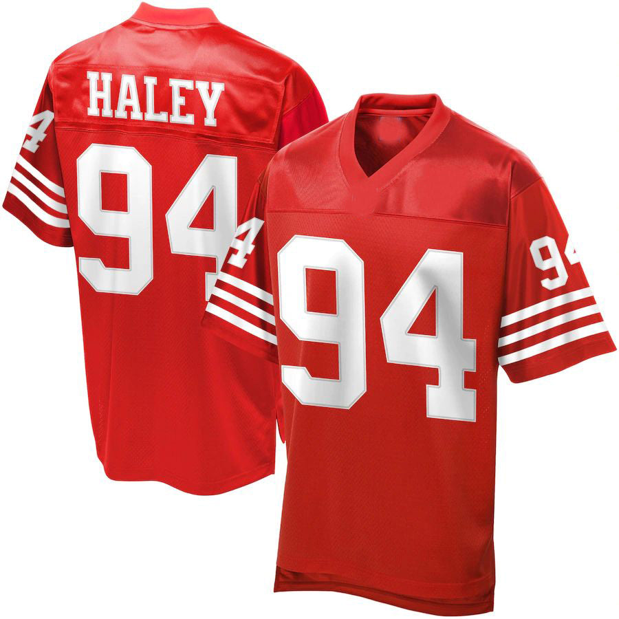 SF.49ers #94 Charles Haley Pro Line Scarlet Retired Player Jersey Stitched American Football Jerseys - Main View