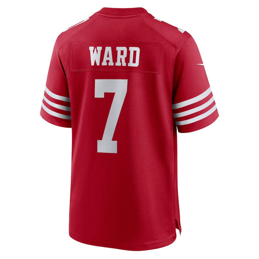 SF.49ers #7 Charvarius Ward Scarlet Game Player Jersey Stitched American Football Jerseys - Main View