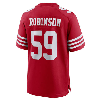 SF.49ers #59 Curtis Robinson Scarlet Game Player Jersey Stitched American Football Jerseys - Main View