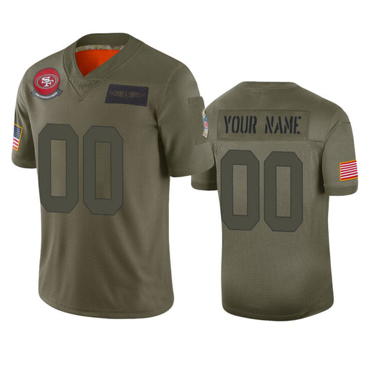 Custom SF.49ers Camo Stitched American Football Jerseys - Main View