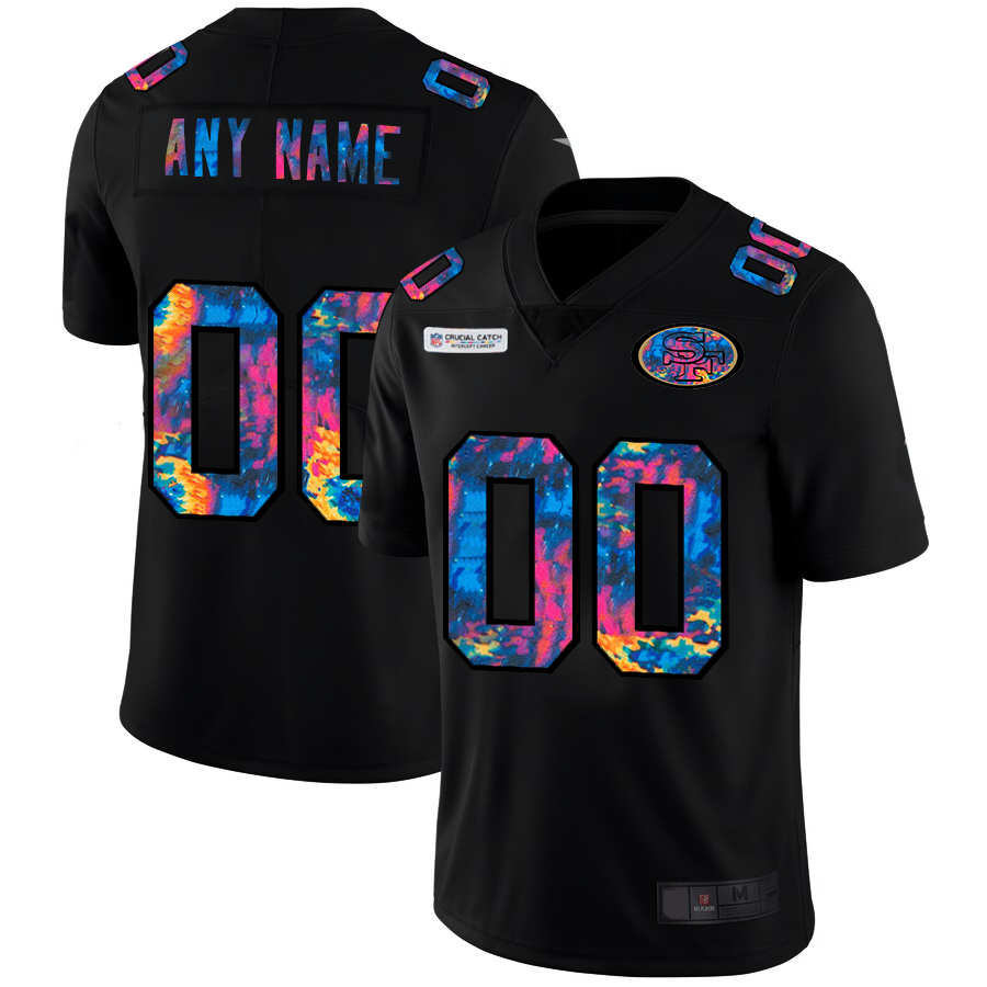 Custom SF.49ers Multi-Color Black 2020 Crucial Catch Vapor Untouchable Limited Jersey Stitched American Football Jerseys - Main View
