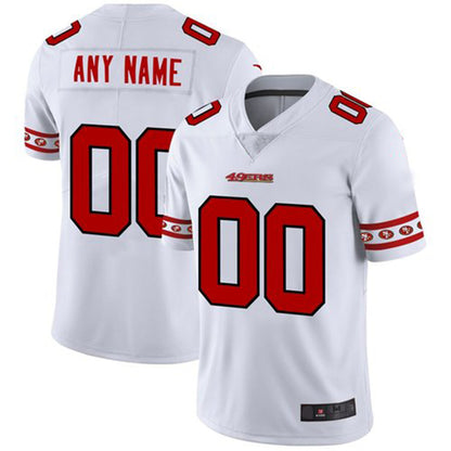 Custom SF.49ers White Team Logo Vapor Limited Jersey Stitched American Football Jerseys - Main View
