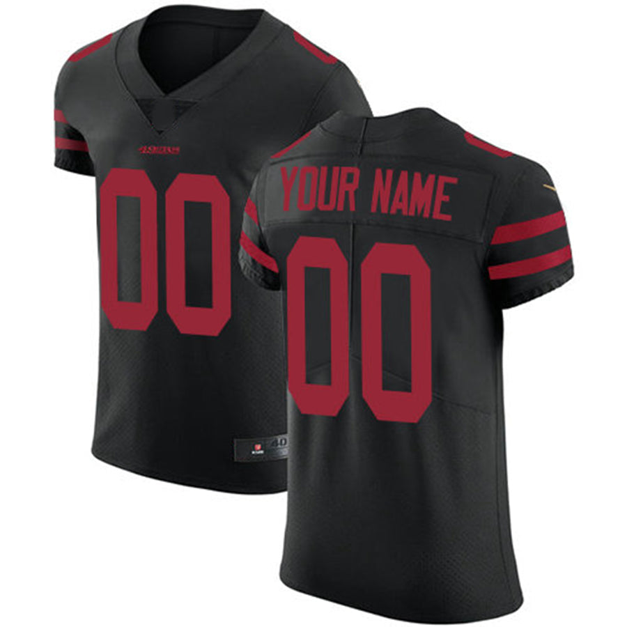 Custom SF.49ers Black Alternate Vapor Untouchable Custom Elite Jersey Stitched American Football Jerseys - Main View