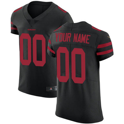 Custom SF.49ers Black Alternate Vapor Untouchable Custom Elite Jersey Stitched American Football Jerseys - Main View