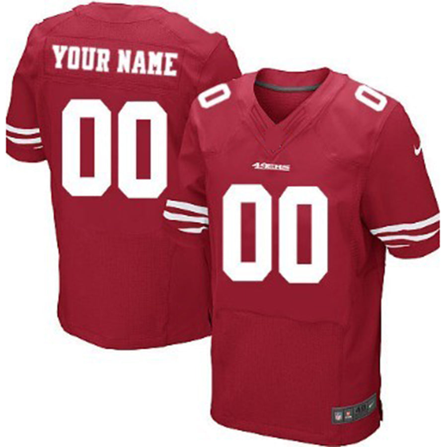 Custom SF.49ers Red Elite Jersey Stitched American Football Jerseys - Main View