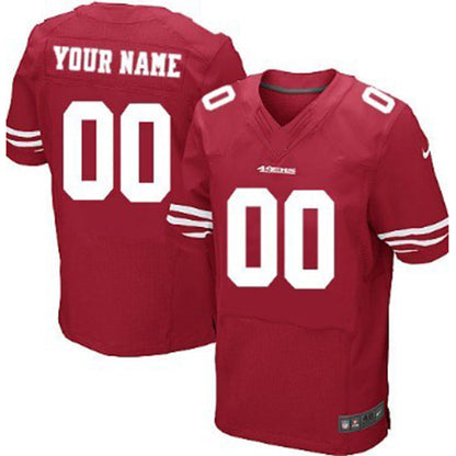 Custom SF.49ers Red Elite Jersey Stitched American Football Jerseys - Main View