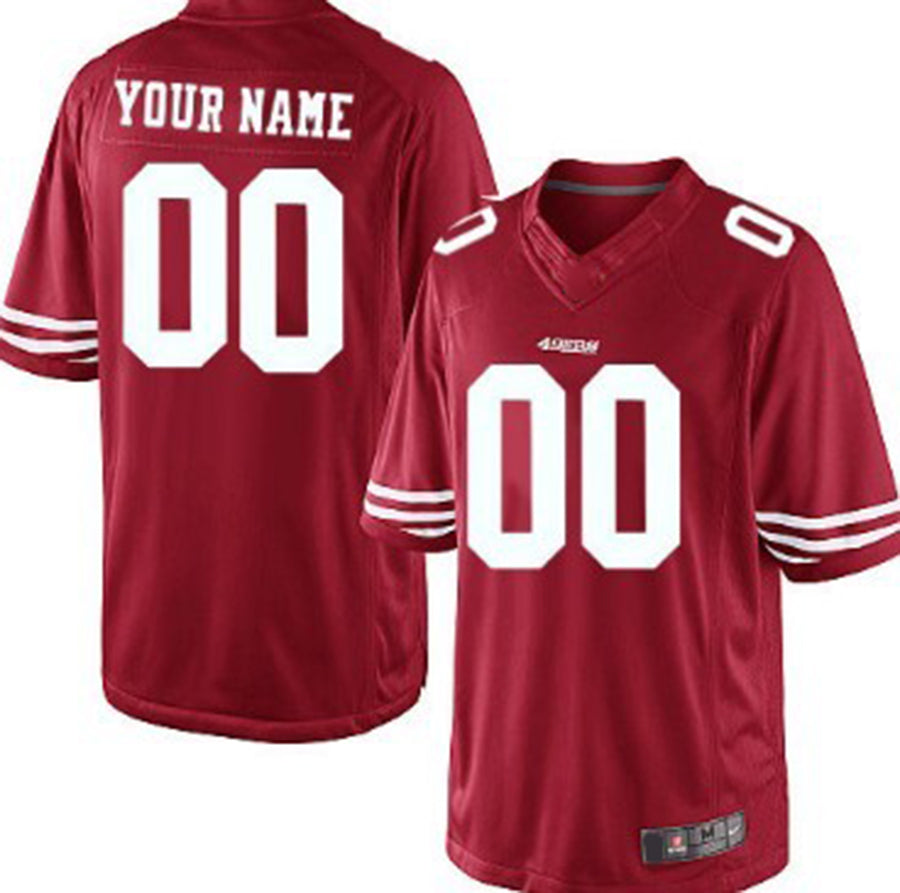 Custom SF.49ers Red Limited Jersey Stitched American Football Jerseys - Main View
