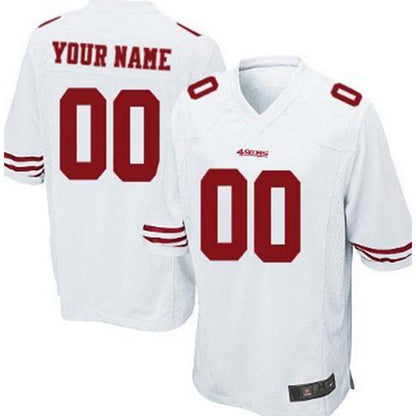 Custom SF.49ers White Game Jersey Stitched American Football Jerseys - Main View