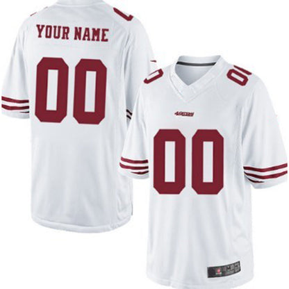 Custom SF.49ers White Limited Jersey Stitched American Football Jerseys - Main View