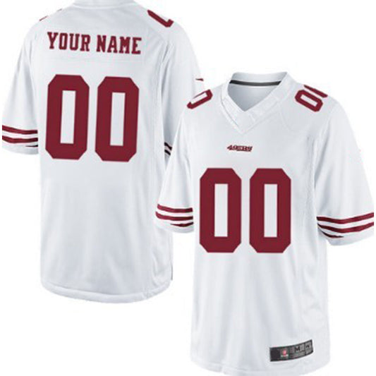 Custom SF.49ers White Limited Jersey Stitched American Football Jerseys - Main View