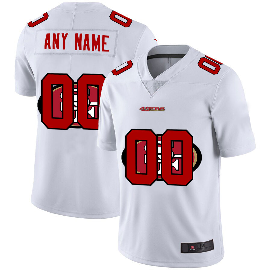 Custom SF.49ers White Team Big Logo Vapor Untouchable Limited Jersey Stitched American Football Jerseys - Main View