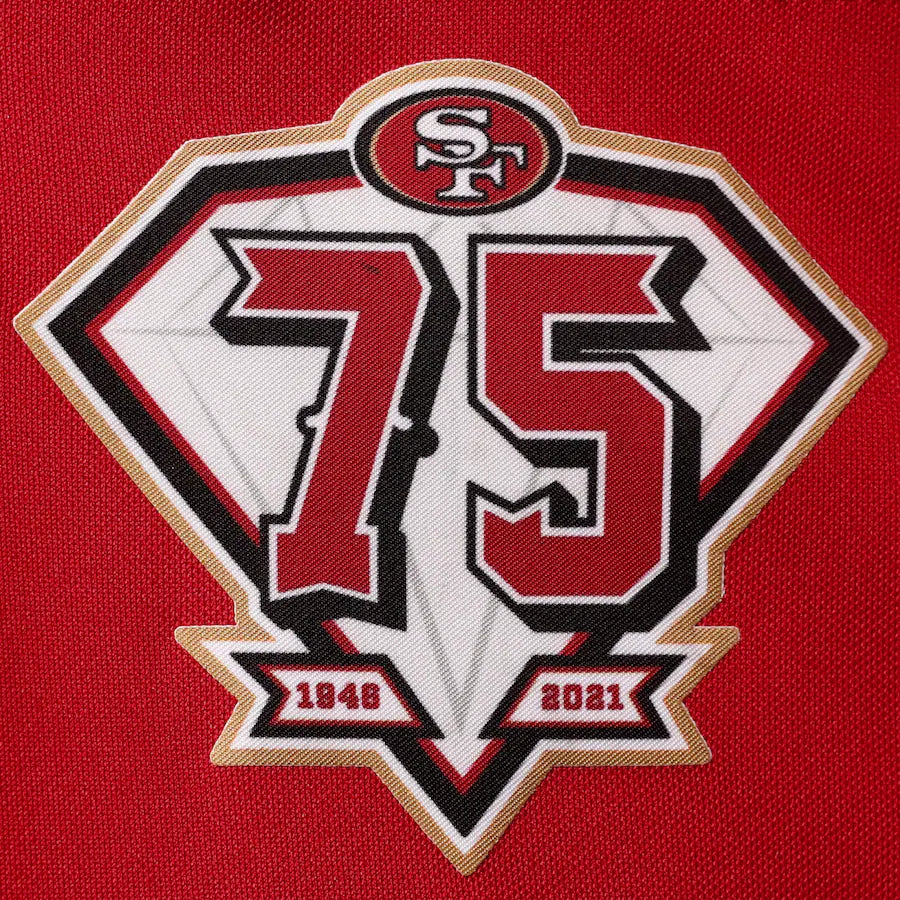 SF.49ers #19 Deebo Samuel Scarlet 75th Anniversary Alternate White Stitched Game Jersey view 7