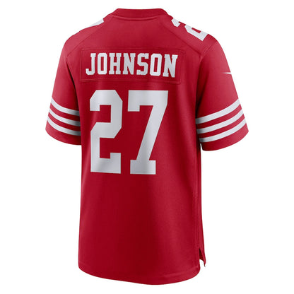 SF.49ers #27 Dontae Johnson Scarlet Game Player Jersey Stitched American Football Jerseys - Main View