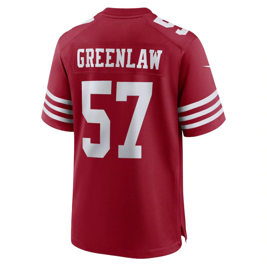 SF.49ers #57 Dre Greenlaw Scarlet Home Game Player Jersey Stitched American Football Jerseys - Main View