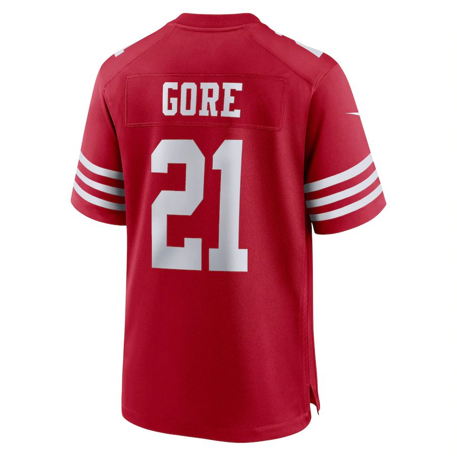 SF.49ers #21 Frank Gore Scarlet Retired Player Game Jersey Stitched American Football Jerseys - Main View
