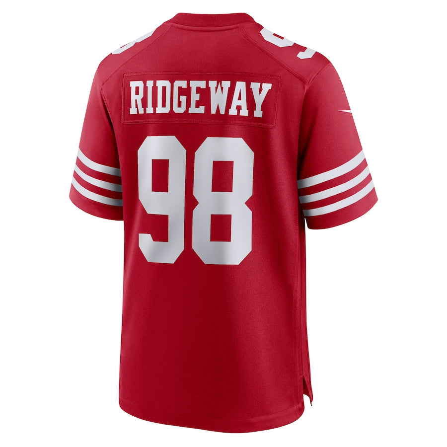 SF.49ers #98 Hassan Ridgeway Scarlet Game Player Jersey Stitched American Football Jerseys - Main View