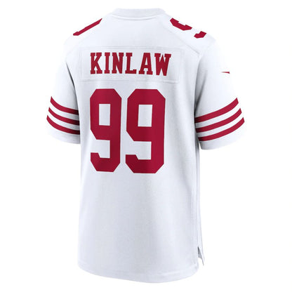 SF.49ers #99 Javon Kinlaw White Player Game Jersey Stitched American Football Jerseys - Main View