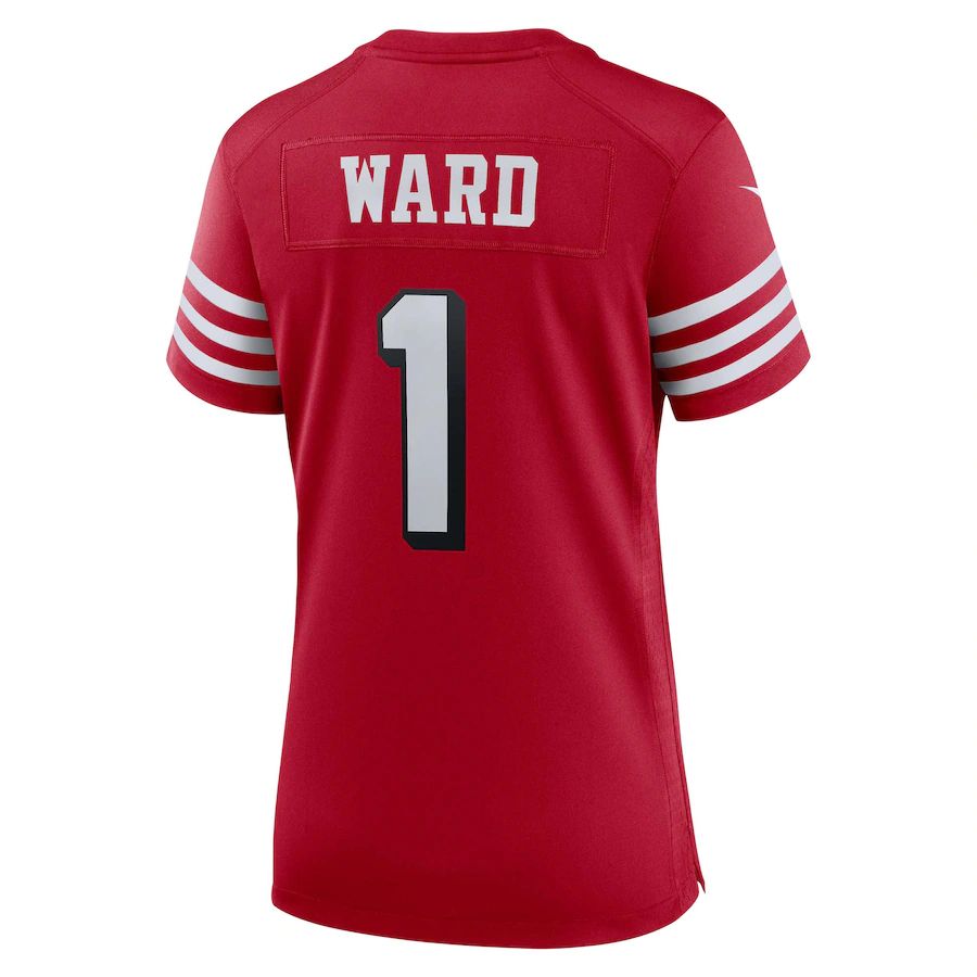 SF.49ers #1 Jimmie Ward Scarlet Alternate Game Jersey Stitched American Football Jerseys - Main View