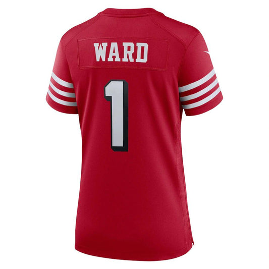 SF.49ers #1 Jimmie Ward Scarlet Alternate Game Jersey Stitched American Football Jerseys - Main View
