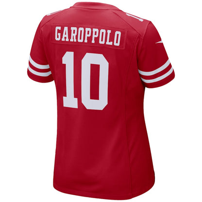 SF.49ers #10 Jimmy Garoppolo Scarlet Game Player Jersey Stitched American Football Jersey - Main View