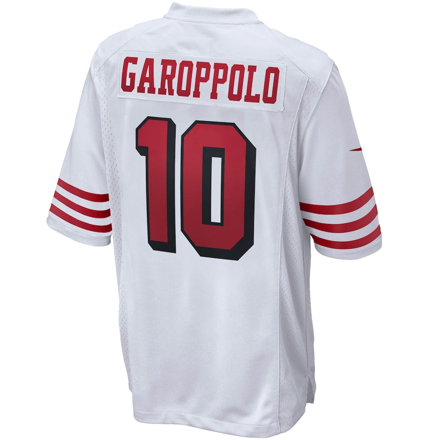 SF.49ers #10 Jimmy Garoppolo White Alternate Game Jersey Stitched American Football Jerseys - Main View