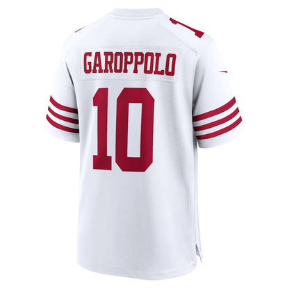 SF.49ers #10 Jimmy Garoppolo White Player Game Jersey Stitched American Football Jerseys - Main View