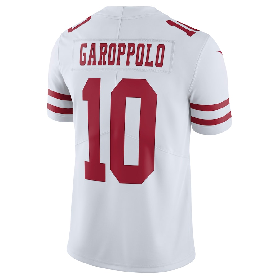 SF.49ers #10 Jimmy Garoppolo White Vapor Untouchable Limited Jersey Stitched American Football Jerseys - Main View