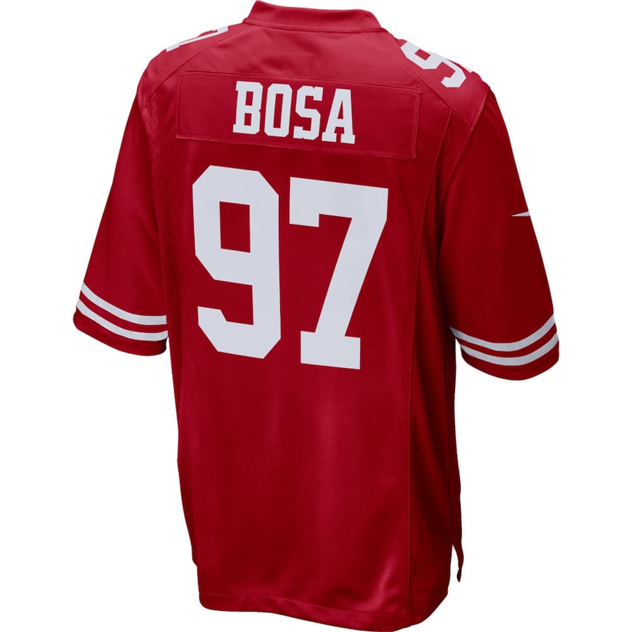 SF.49ers #97 Joe Montana Mitchell & Ness Scarlet 1990 Legacy Retired Player Jersey Stitched American Football Jerseys - Main View