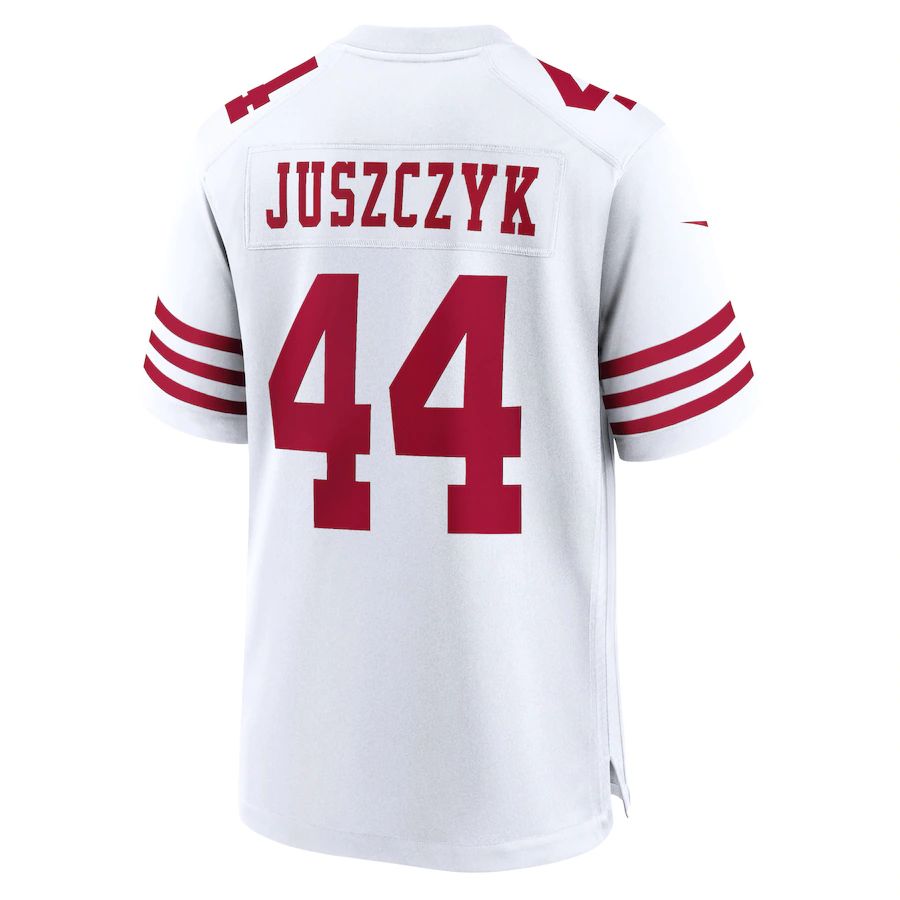 SF.49ers #44 Kyle Juszczyk White Player Game Jersey Stitched American Football Jerseys - Main View