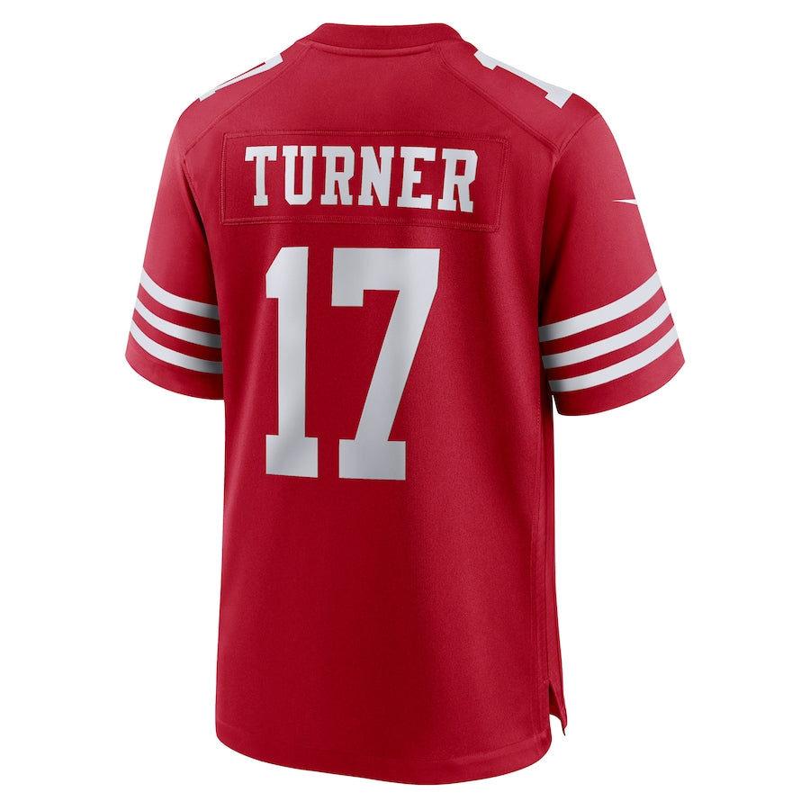 SF.49ers #17 Malik Turner Scarlet Game Player Jersey Stitched American Football Jerseys - Main View