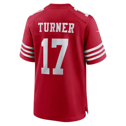 SF.49ers #17 Malik Turner Scarlet Game Player Jersey Stitched American Football Jerseys - Main View