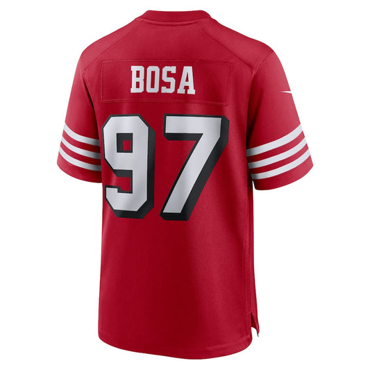 SF.49ers #97 Nick Bosa Scarlet Alternate Game Player Jersey Stitched American Football Jerseys - Main View