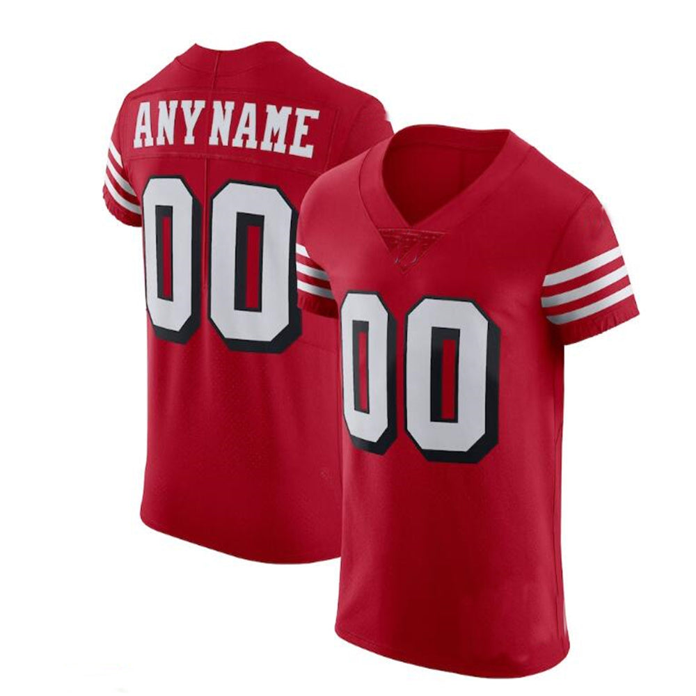 Custom SF.49ers Scarlet Alternate Vapor Elite Jersey Stitched American Football Jerseys - Main View
