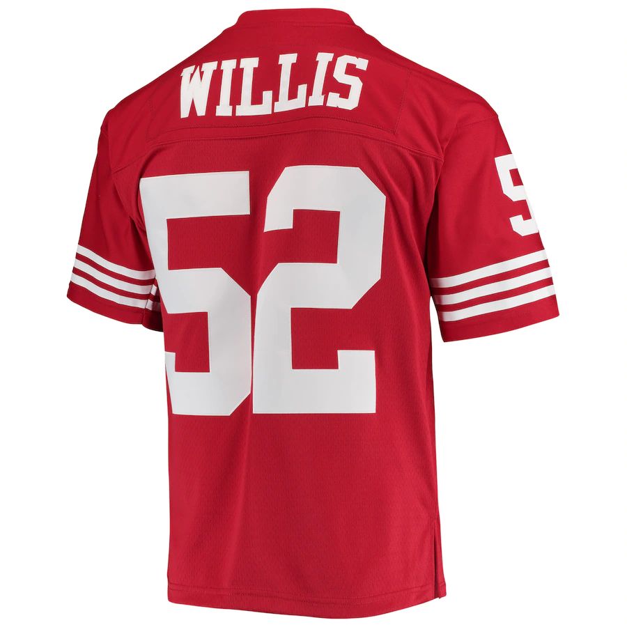 SF.49ers #52 Patrick Willis Mitchell & Ness Scarlet 2007 Legacy Replica Jersey Stitched American Football Jerseys - Main View