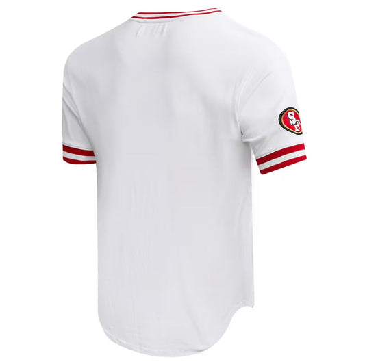 SF.49ers Pro Standard White Classic Chenille Double Knit T-Shirt American Football Jerseys - Main View