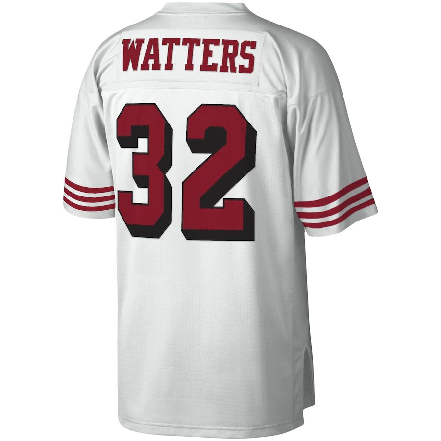 SF.49ers #32 Ricky Watters Mitchell & Ness White Legacy Replica Jersey Stitched American Football Jerseys - Main View