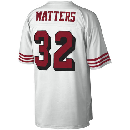 SF.49ers #32 Ricky Watters Mitchell & Ness White Legacy Replica Jersey Stitched American Football Jerseys - Main View
