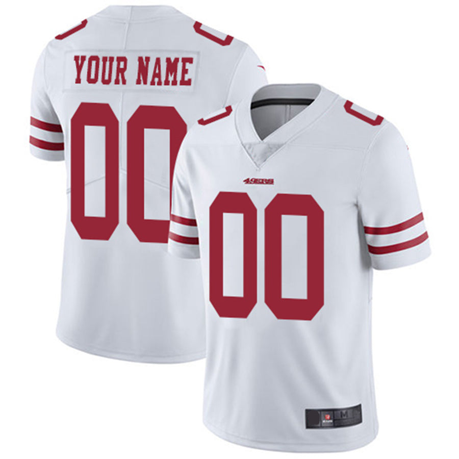Custom SF.49ers Road White Vapor Untouchable Limited Jersey Stitched American Football Jerseys - Main View