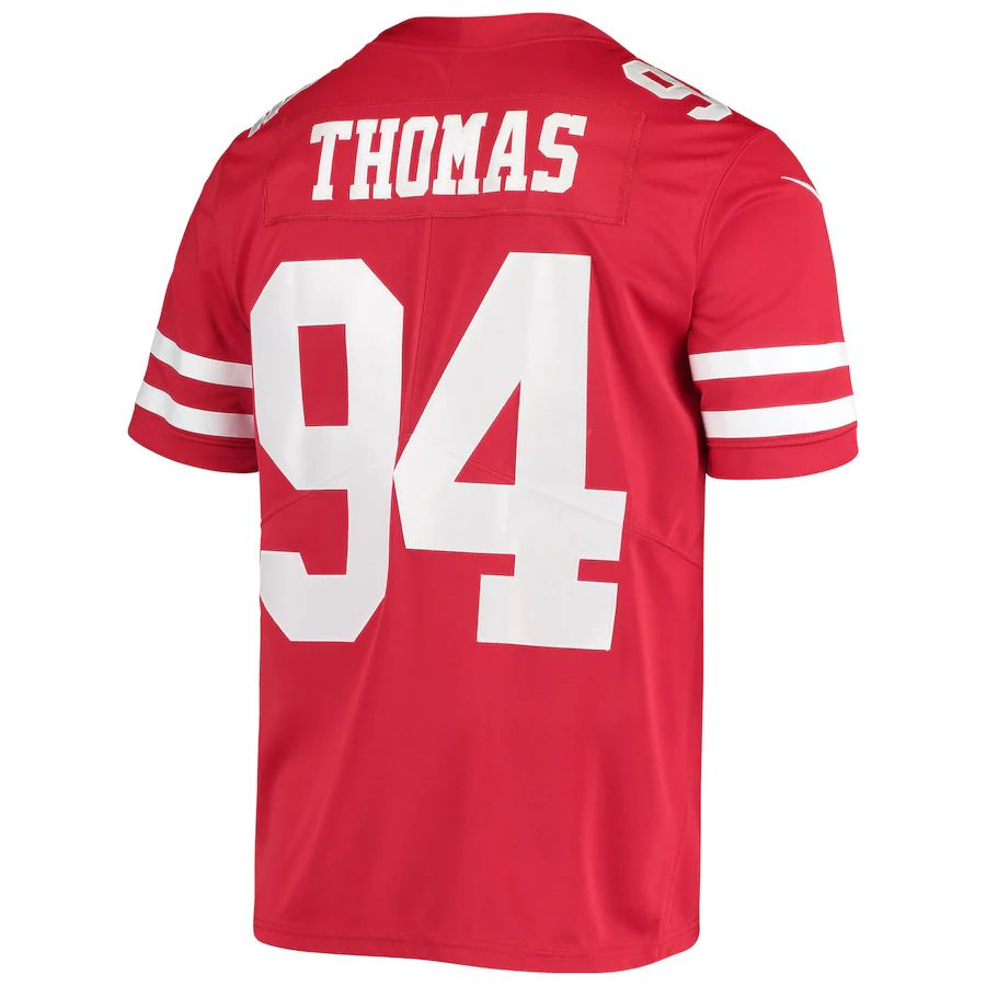 SF.49ers #94 Solomon Thomas Scarlet Vapor Limited Player Jersey Stitched American Football Jerseys - Main View