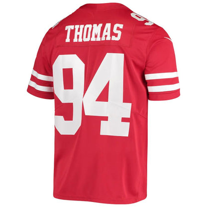 SF.49ers #94 Solomon Thomas Scarlet Vapor Limited Player Jersey Stitched American Football Jerseys - Main View